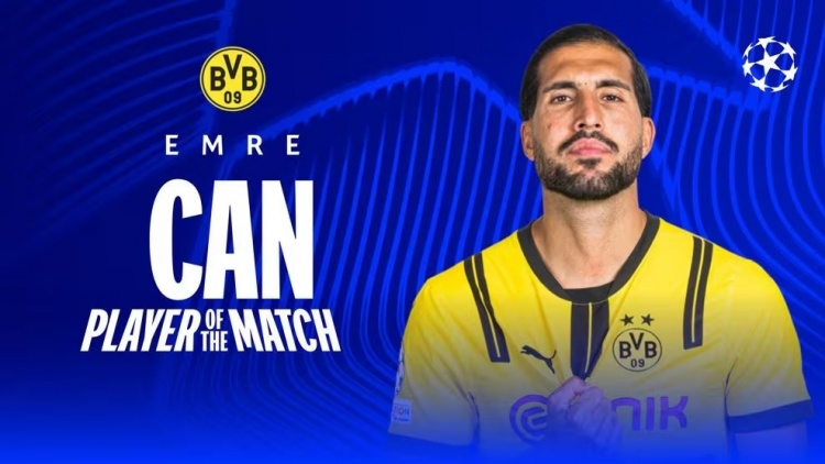  官方：埃姆雷-詹當(dāng)選全場(chǎng)最佳，點(diǎn)射扳平+6解圍2攔截3搶斷