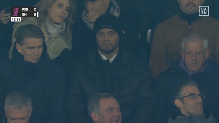  孔帕尼觀戰(zhàn)巴黎vs馬賽，法爾克：拜仁不愿回應，可能涉及考察球員