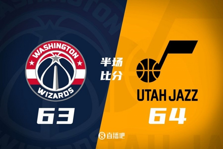  狀元之爭！半場戰(zhàn)報：奇才63-64落后爵士 薩爾20分&塞克斯頓16分