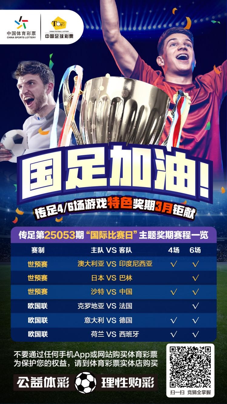  國足加油！傳足特色獎期第25053期聚焦國際比賽日