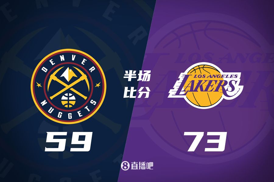  水銀瀉地的進攻火力次節(jié)暫緩！東契奇25分 湖人半場領(lǐng)先掘金14分