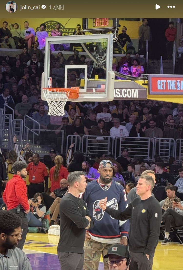  蔡依林現(xiàn)場(chǎng)觀戰(zhàn)掘金湖人 曬照詹姆斯、東契奇和約基奇