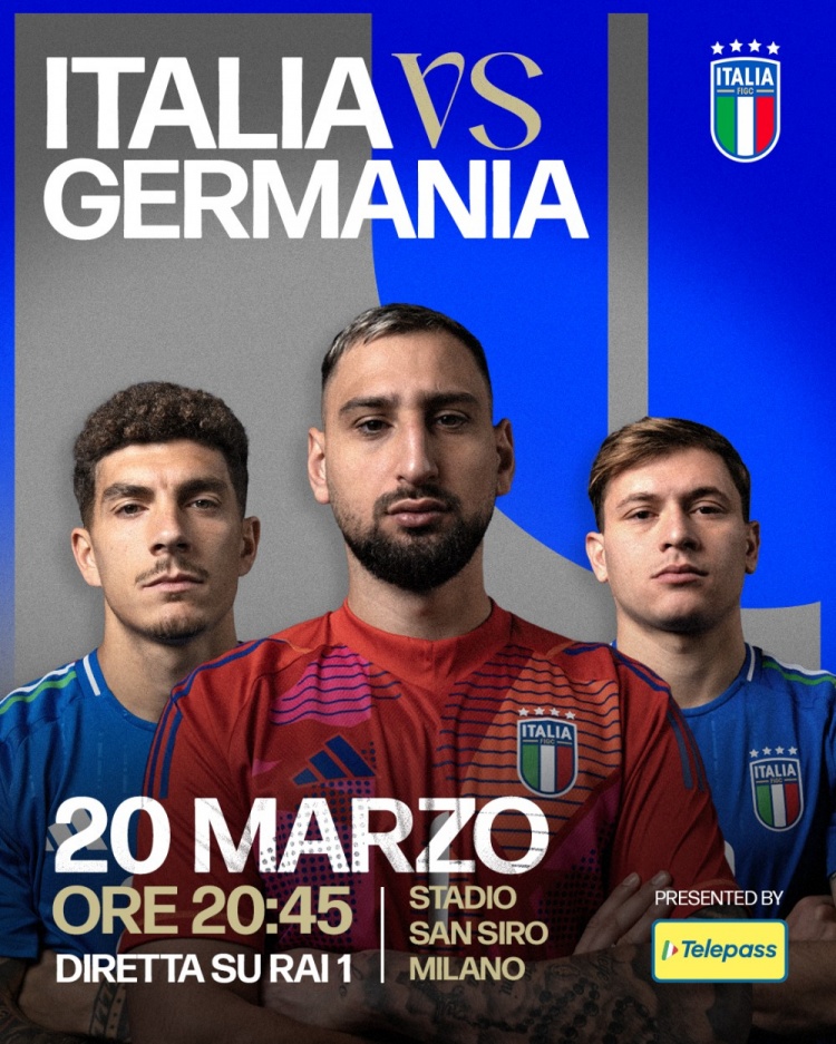  意大利發(fā)布對陣德國海報：多納魯馬、迪洛倫佐、巴雷拉出鏡