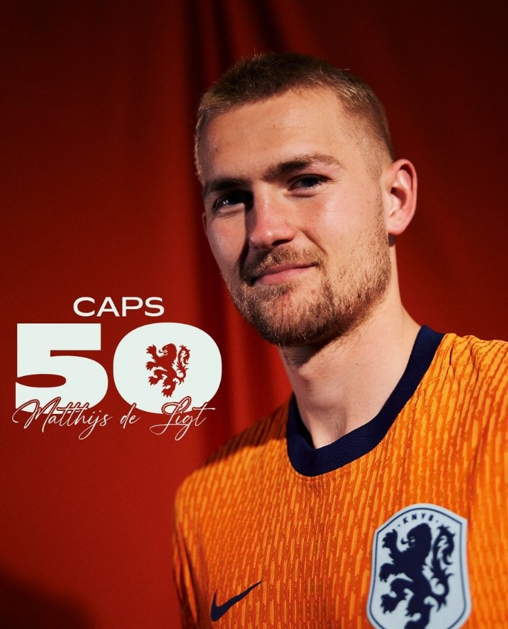  德里赫特替補(bǔ)出場(chǎng)，迎個(gè)人荷蘭隊(duì)50次出場(chǎng)里程碑之戰(zhàn)