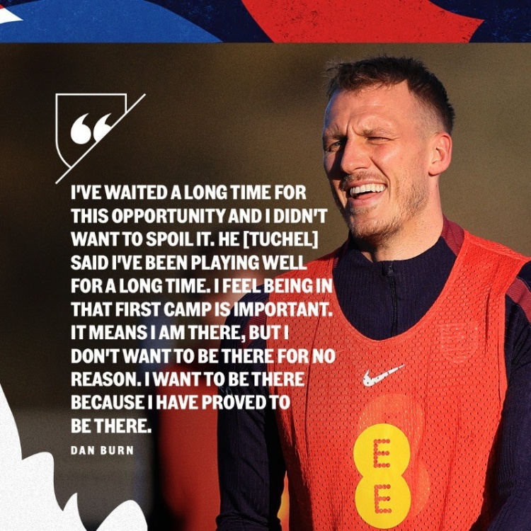  32歲！紐卡中衛(wèi)丹-伯恩成為近15年來(lái)上演英格蘭首秀的最年長(zhǎng)球員