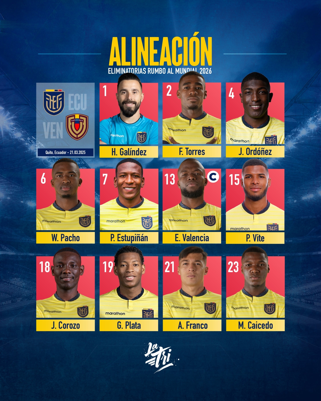  厄瓜多爾vs委內(nèi)瑞拉首發(fā)：凱塞多、埃斯圖皮尼安、帕喬先發(fā)