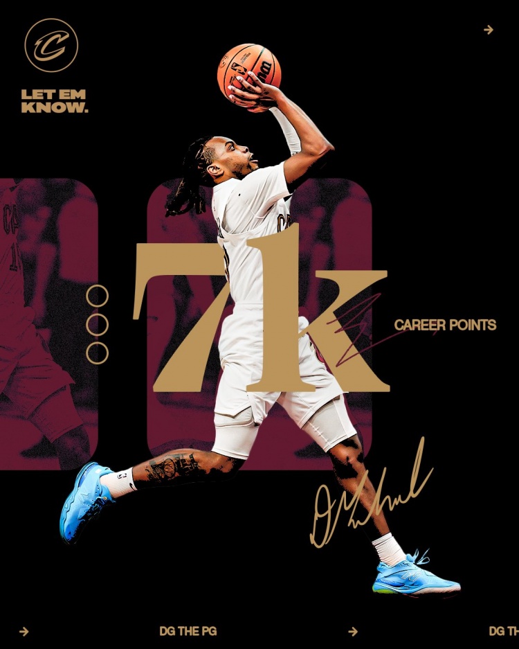  未來(lái)可期！加蘭騎士生涯得分達(dá)到7000分 隊(duì)史第11位！