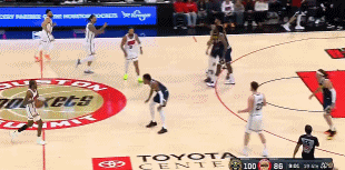  苦苦追趕！狄龍飆中三分 亞當(dāng)斯反擊暴扣得手還要加罰&打停掘金