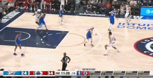  瀟灑寫意！本-西蒙斯突破卡魯索防守 大幅度歐洲步換右手上進(jìn)