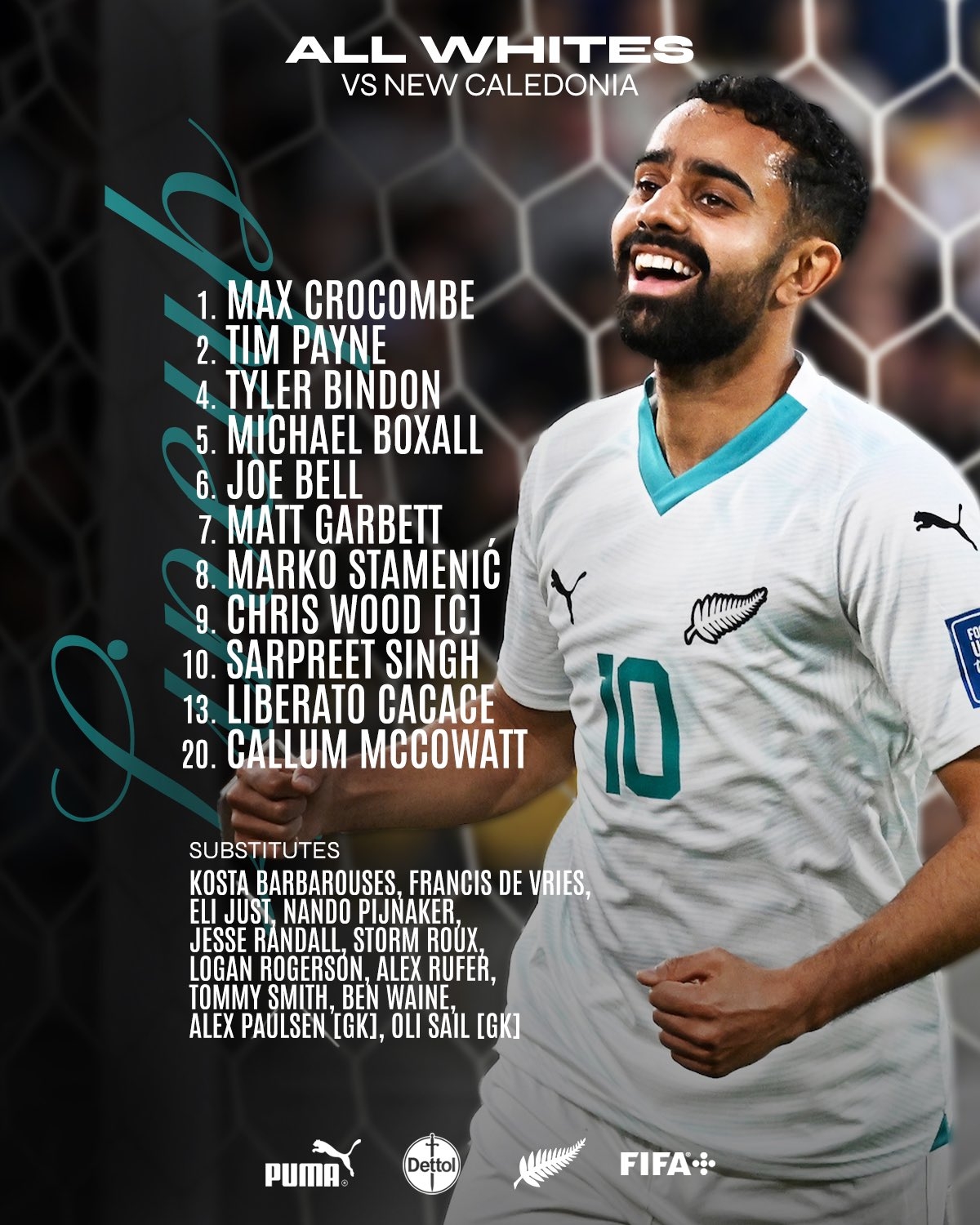  勝者進世界杯！新西蘭vs新喀里多尼亞首發(fā)：克里斯-伍德領(lǐng)銜！