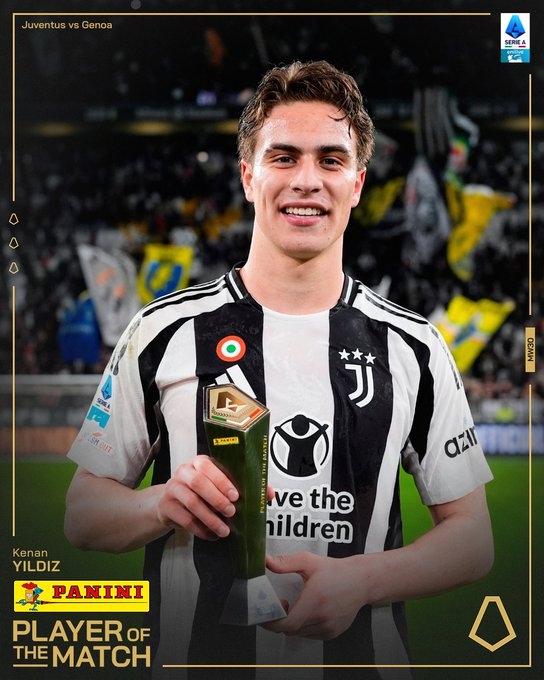  一條龍破門打進(jìn)全場(chǎng)唯一進(jìn)球，伊爾迪茲當(dāng)選尤文VS熱那亞全場(chǎng)最佳