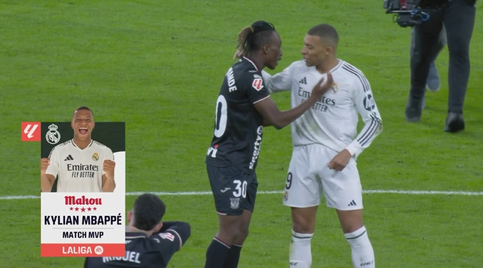  姆巴佩當(dāng)選全場最佳球員：9次射門打進(jìn)2球，7次過人3次成功