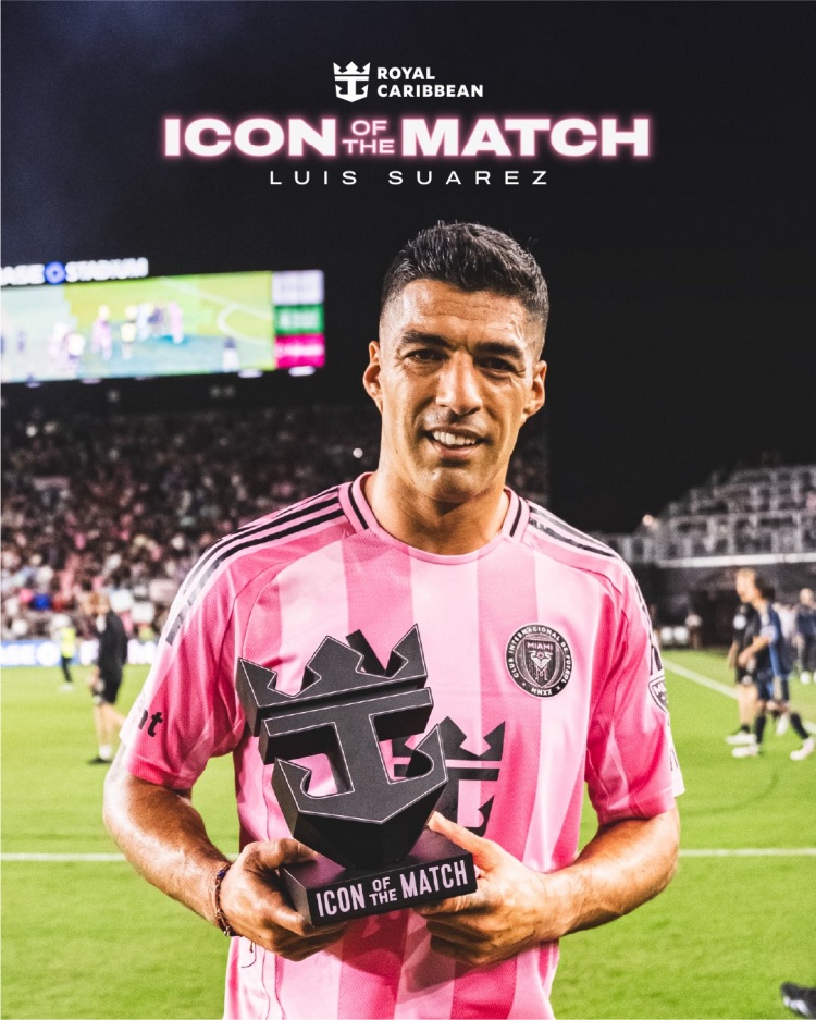  助攻梅西！蘇亞雷斯當(dāng)選本場(chǎng)比賽邁阿密隊(duì)內(nèi)最佳球員