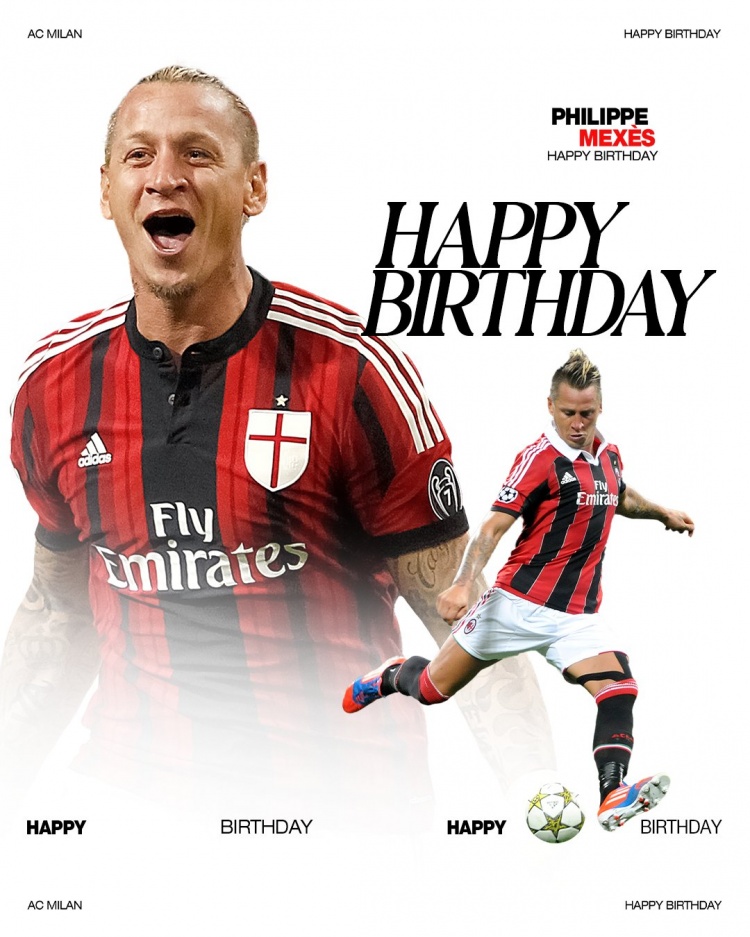  米蘭祝梅克斯43歲生日快樂，效力紅黑軍團(tuán)5年出戰(zhàn)114場(chǎng)
