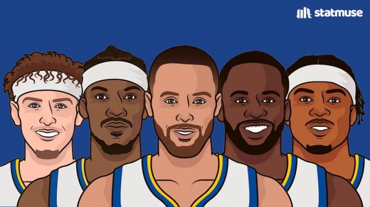  王牌陣容！勇士派出庫(kù)巴追波穆的首發(fā)陣容時(shí)11勝0負(fù)