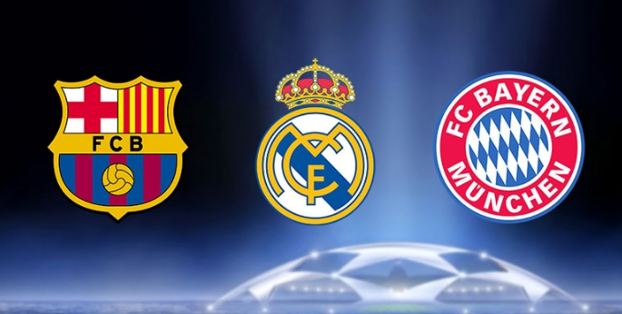  歐冠歷史總晉級(jí)八強(qiáng)次數(shù)：皇馬39次、拜仁34次、巴薩24次列前三