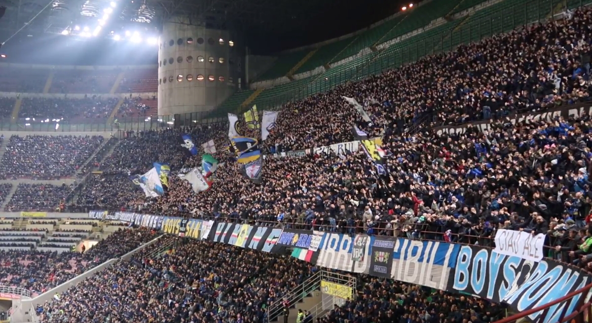  國米主場上座55356人，球迷在比賽前20分鐘保持沉默抗議票價過高