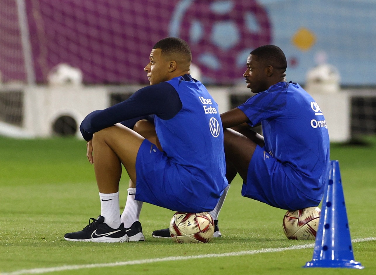  隊報預(yù)測法國首發(fā)：奧利塞、姆巴佩、登貝萊三叉戟，拉比奧特缺陣